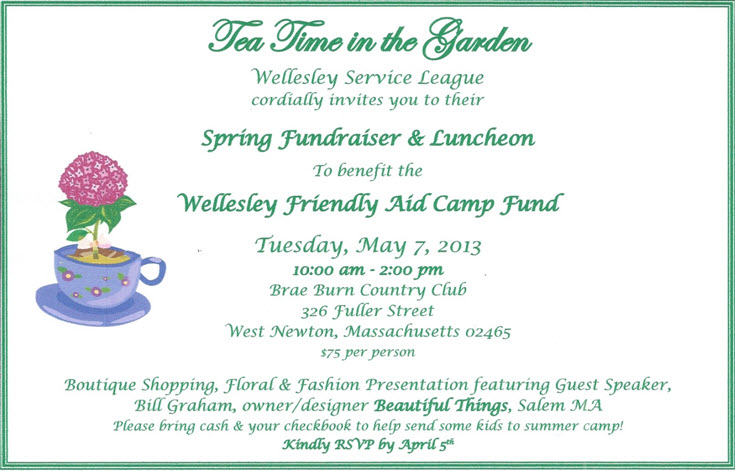 2013 WSL Fundraiser Invitation